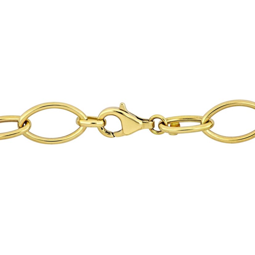 Heart Drop Link Bracelet in 14k Yellow Gold