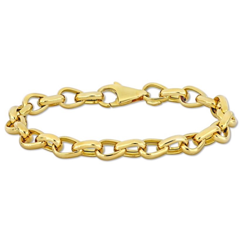 Round Link Bracelet in 14k Yellow Gold