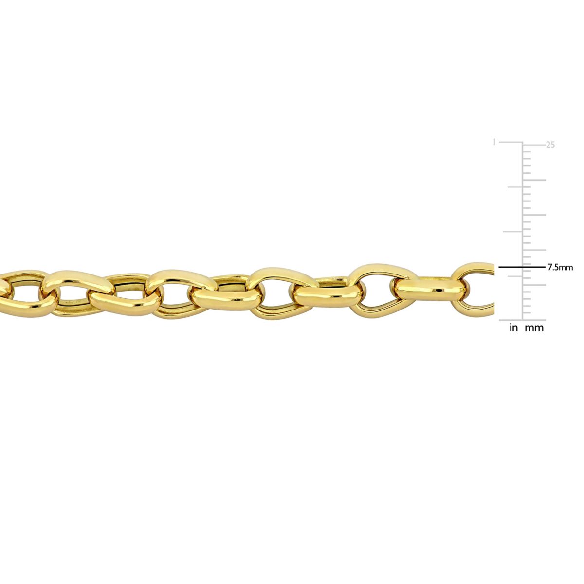 Round Link Bracelet in 14k Yellow Gold