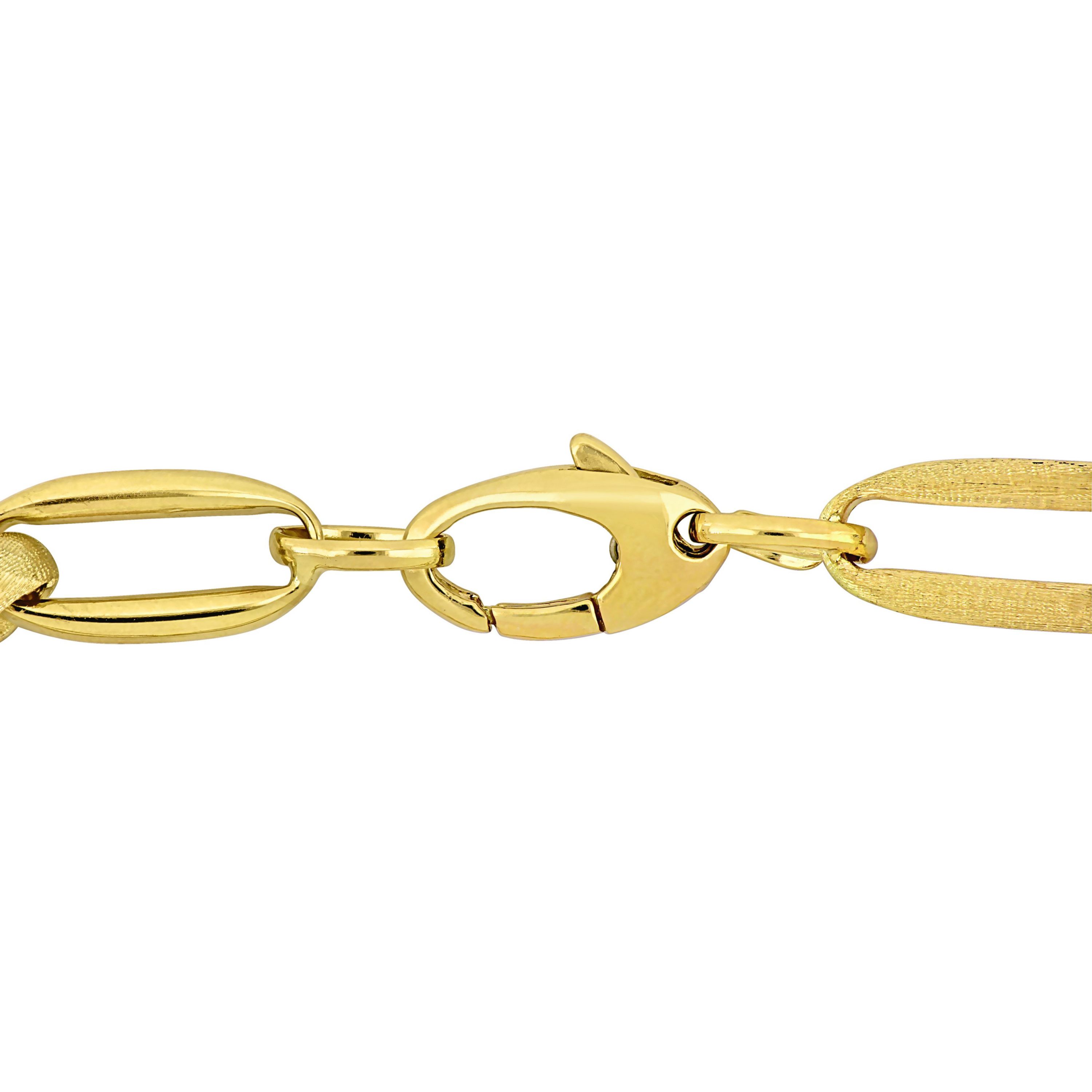 Paper clip Link Bracelet in 14k Yellow Gold