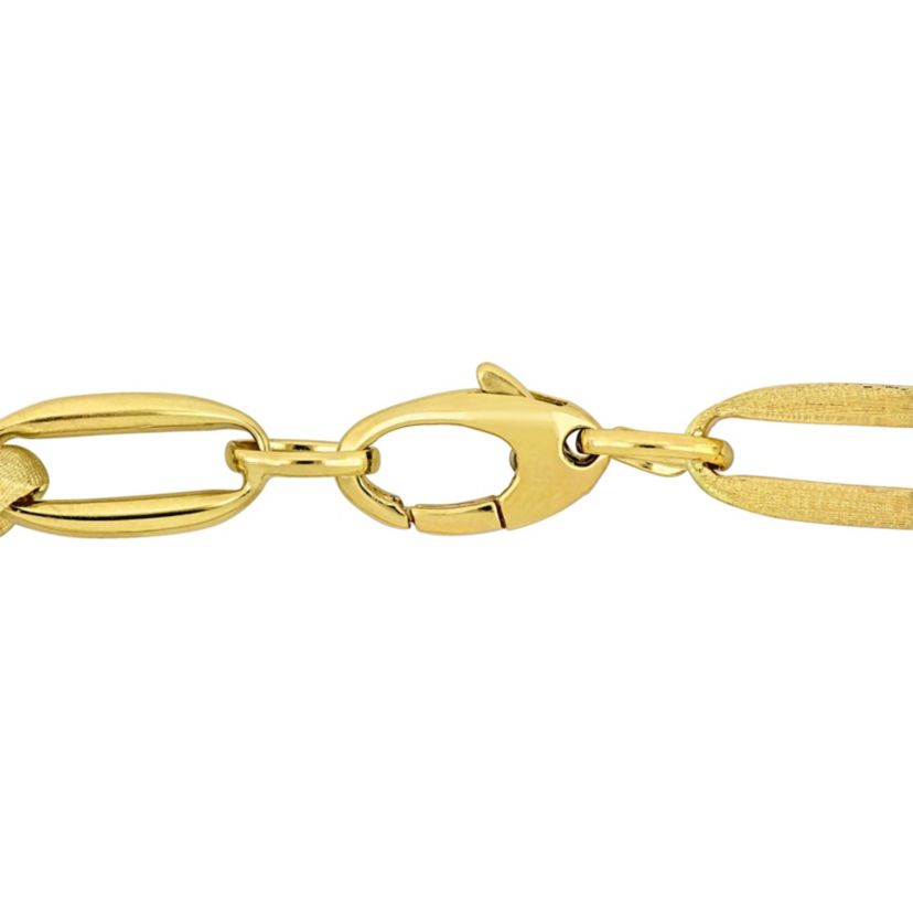 Paper clip Link Bracelet in 14k Yellow Gold