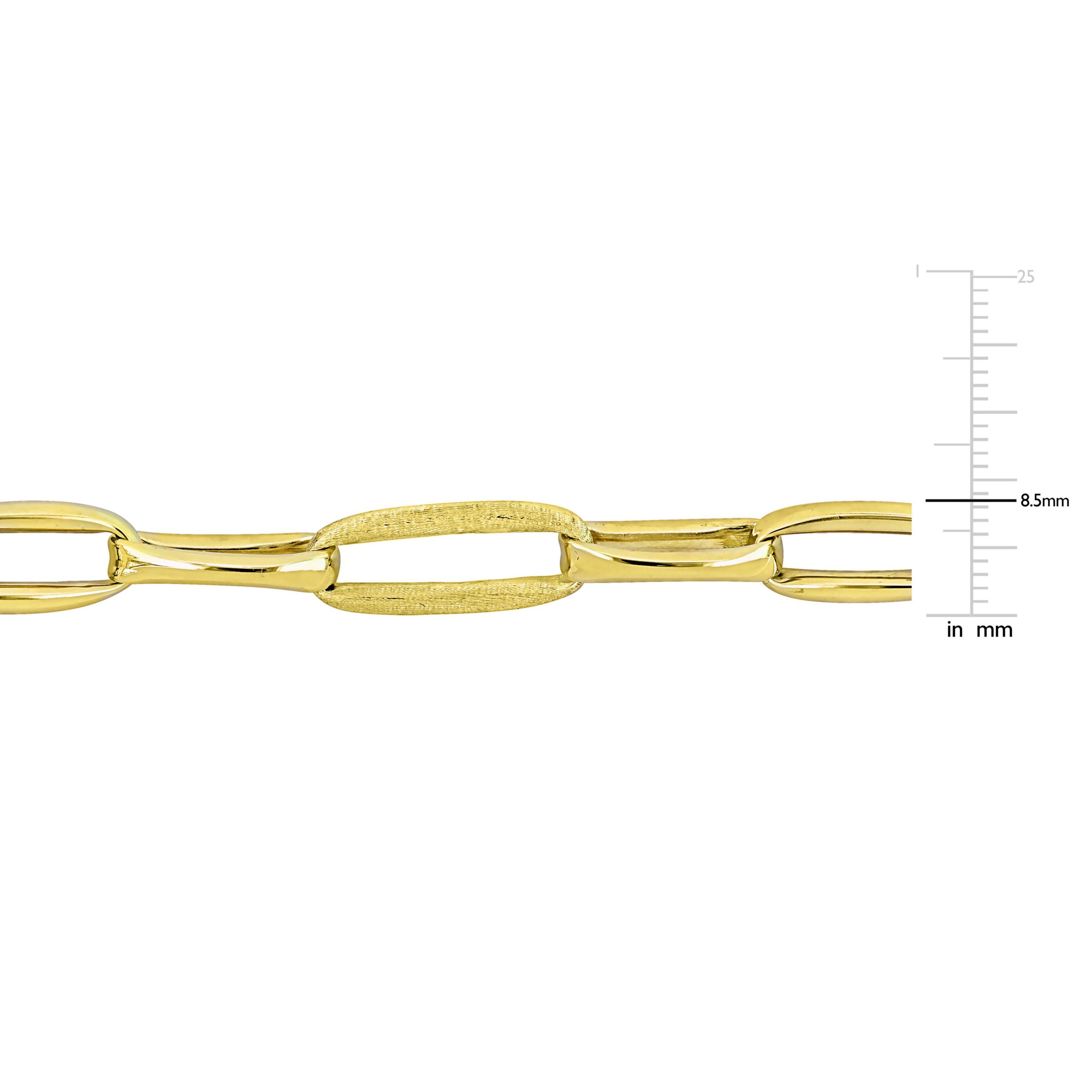 Paper clip Link Bracelet in 14k Yellow Gold