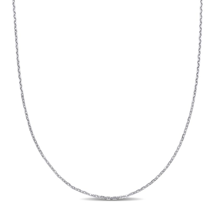 Cable Chain Necklace in 14k White Gold