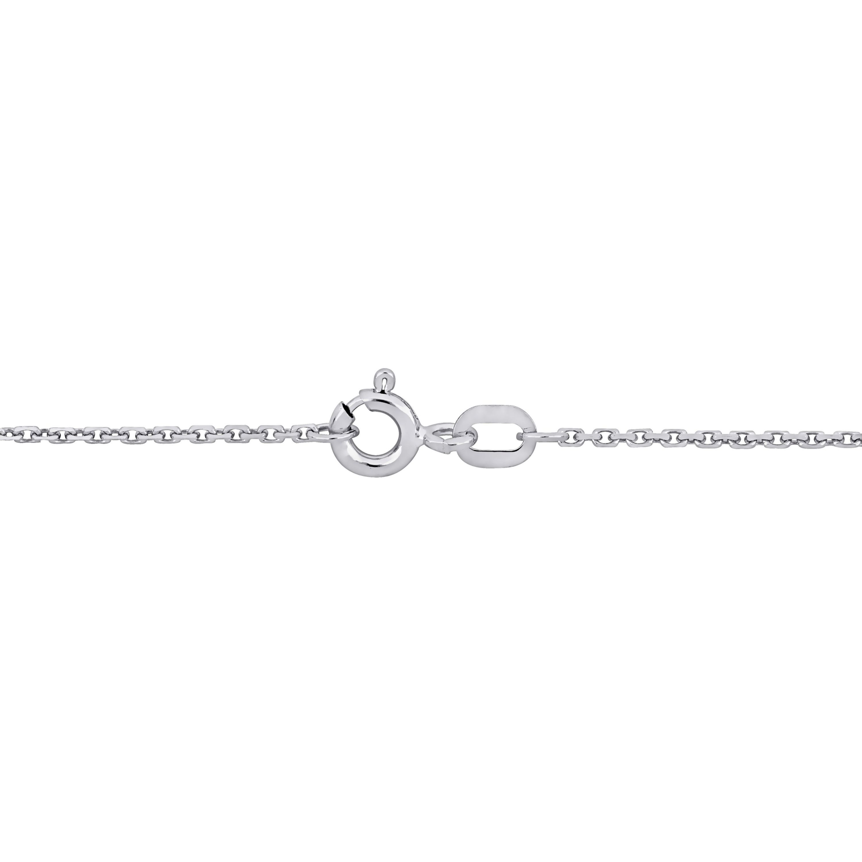 Cable Chain Necklace in 14k White Gold