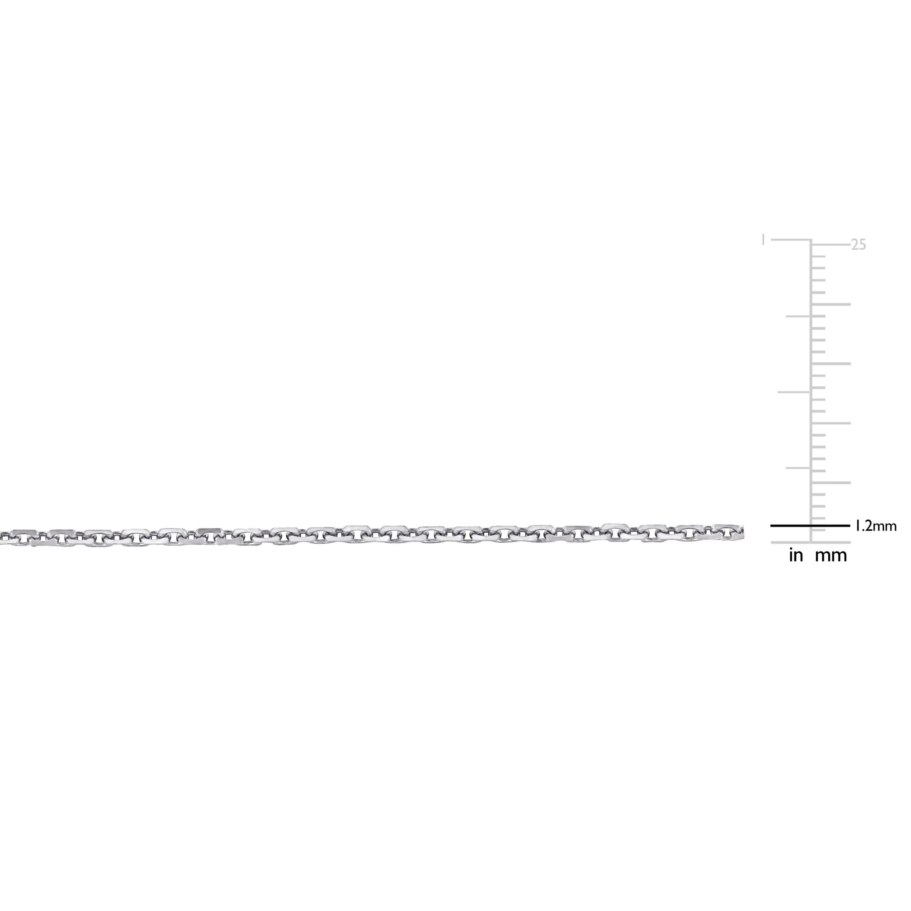 Cable Chain Necklace in 14k White Gold