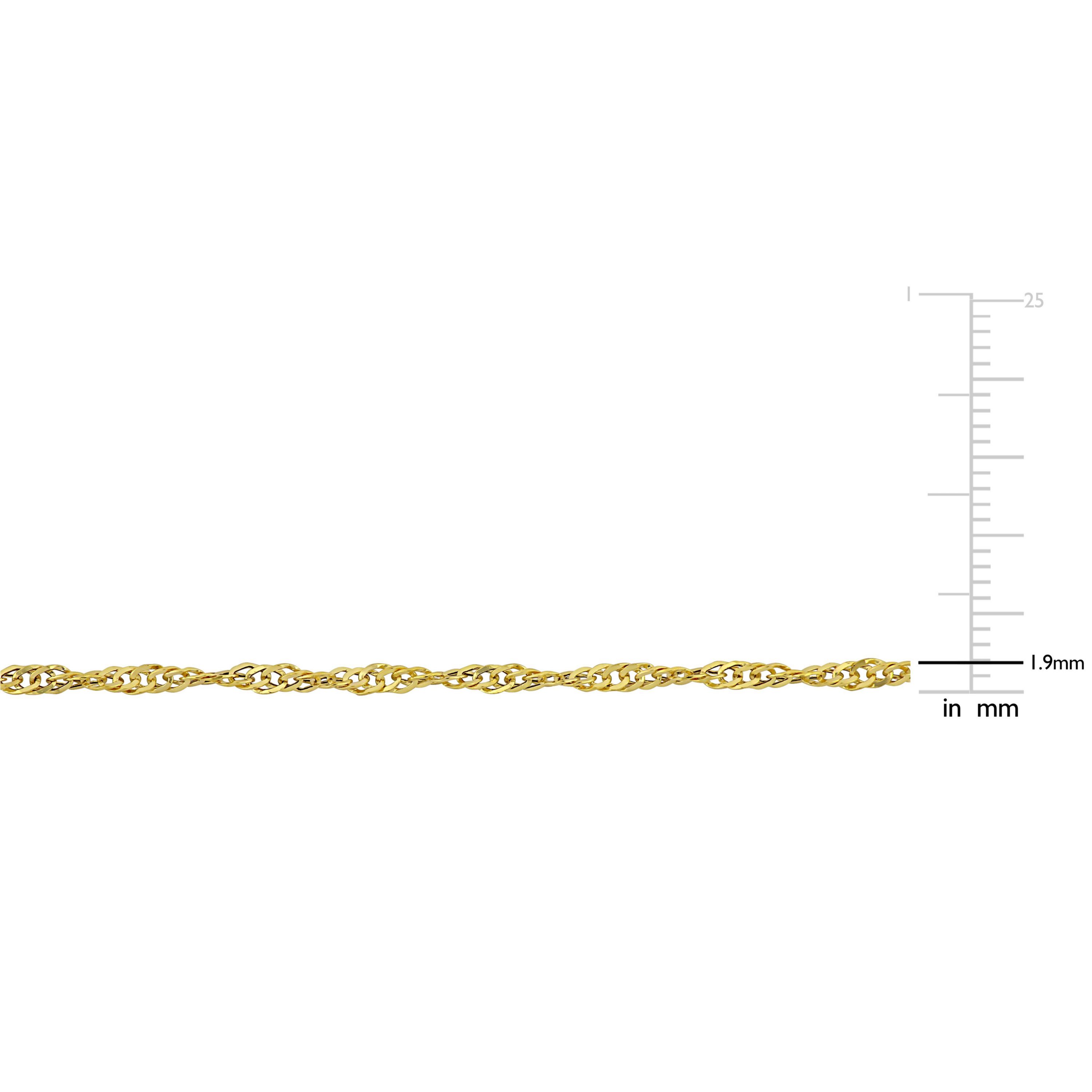 Singapore Necklace in 14k Yellow GOLD