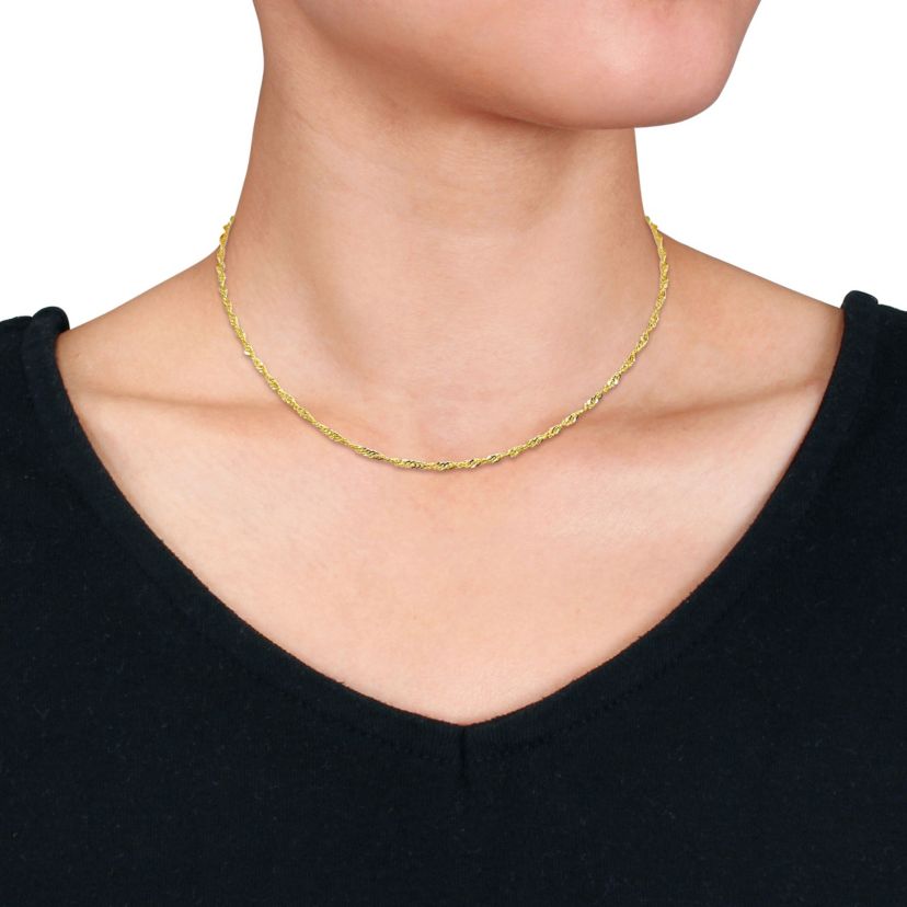 Singapore Necklace in 14k Yellow GOLD