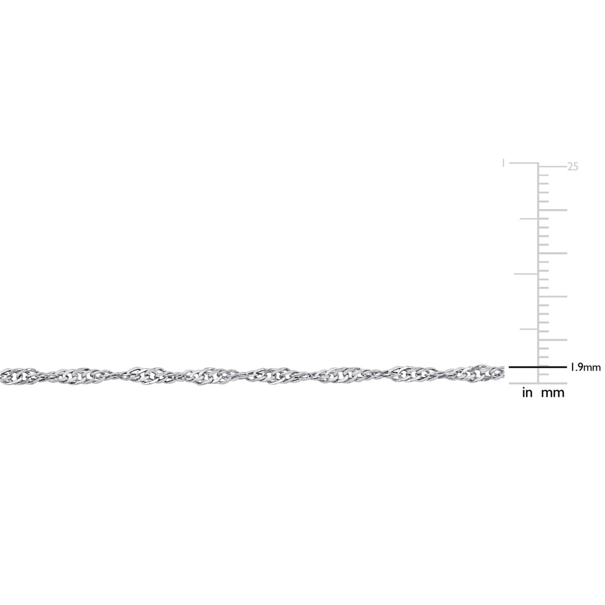 Singapore Necklace in 14k White Gold