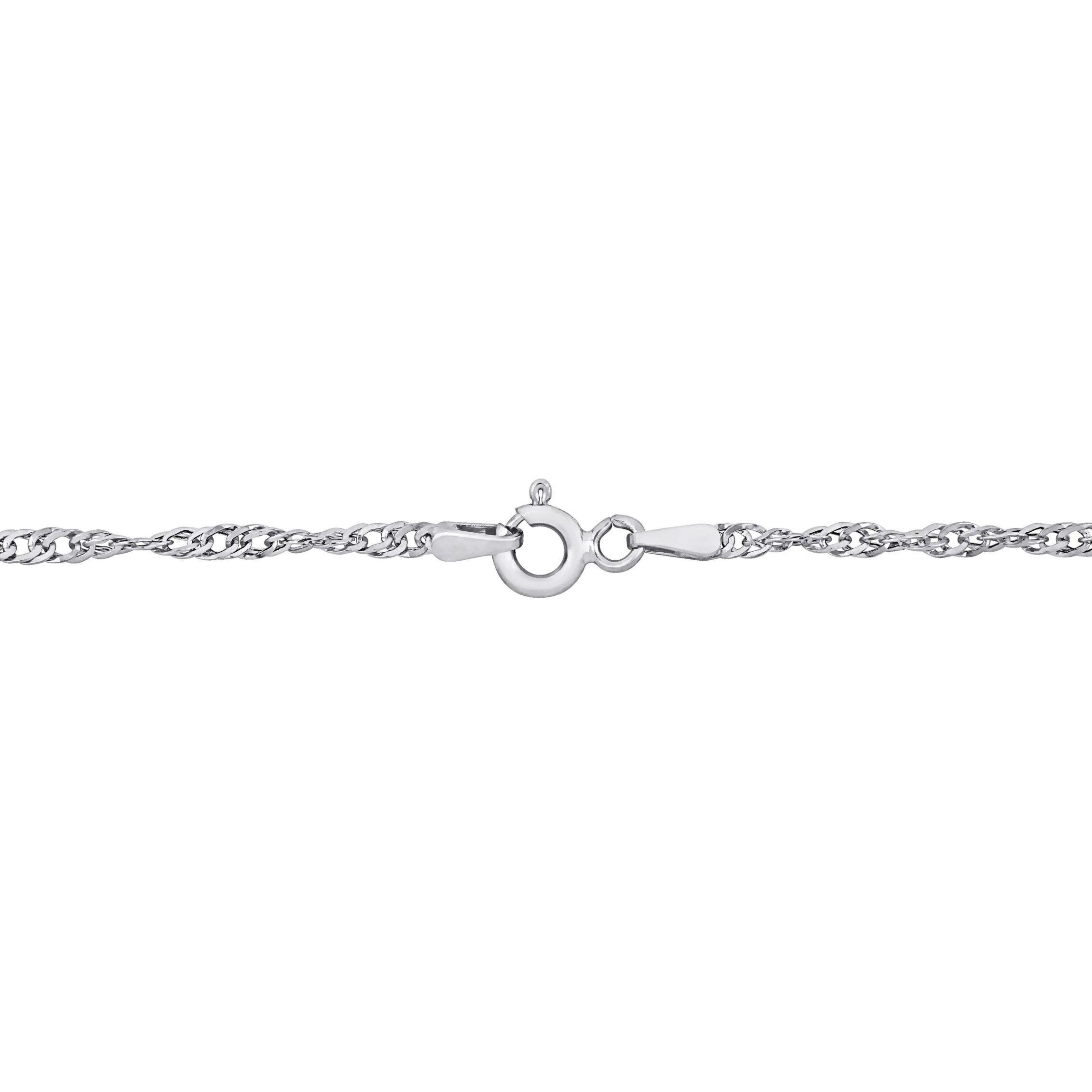Singapore Necklace in 14k White Gold