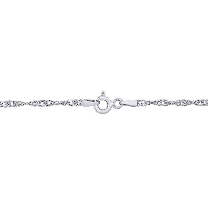 Singapore Necklace in 14k White Gold
