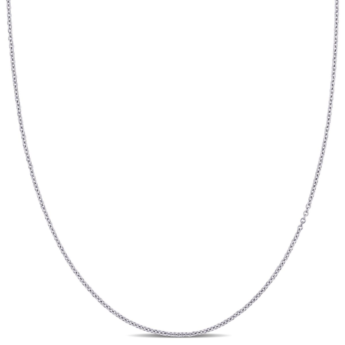 Cable Chain Necklace in 14k White Gold