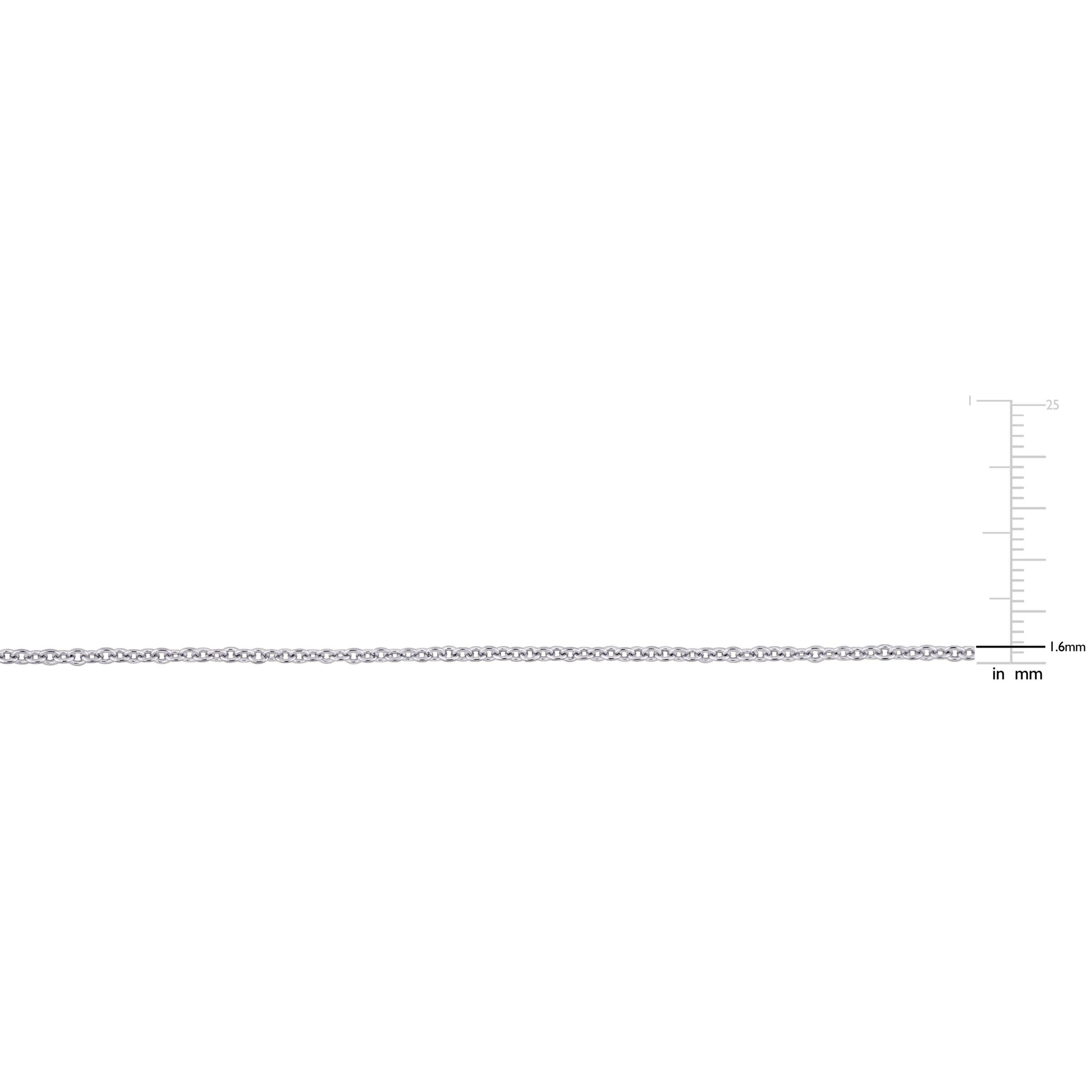 Cable Chain Necklace in 14k White Gold