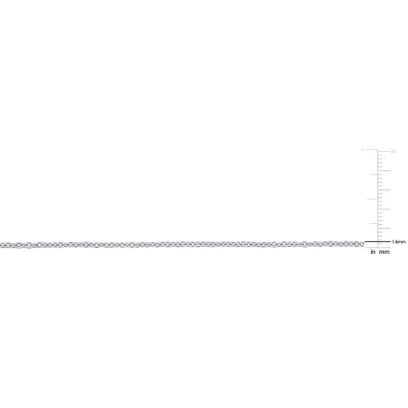 Cable Chain Necklace in 14k White Gold