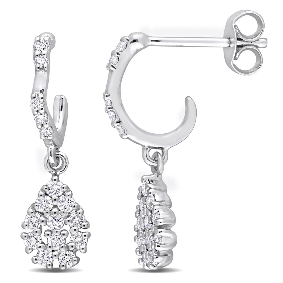 2/5 ct. t.w. Diamond Dangle Earrings in 14K White Gold