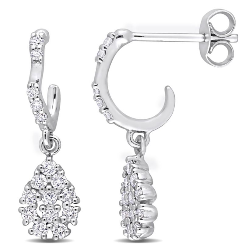 2/5 ct. t.w. Diamond Dangle Earrings in 14K White Gold