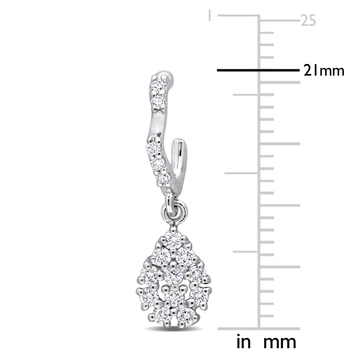2/5 ct. t.w. Diamond Dangle Earrings in 14K White Gold