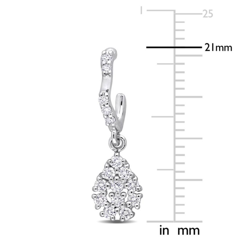 2/5 ct. t.w. Diamond Dangle Earrings in 14K White Gold