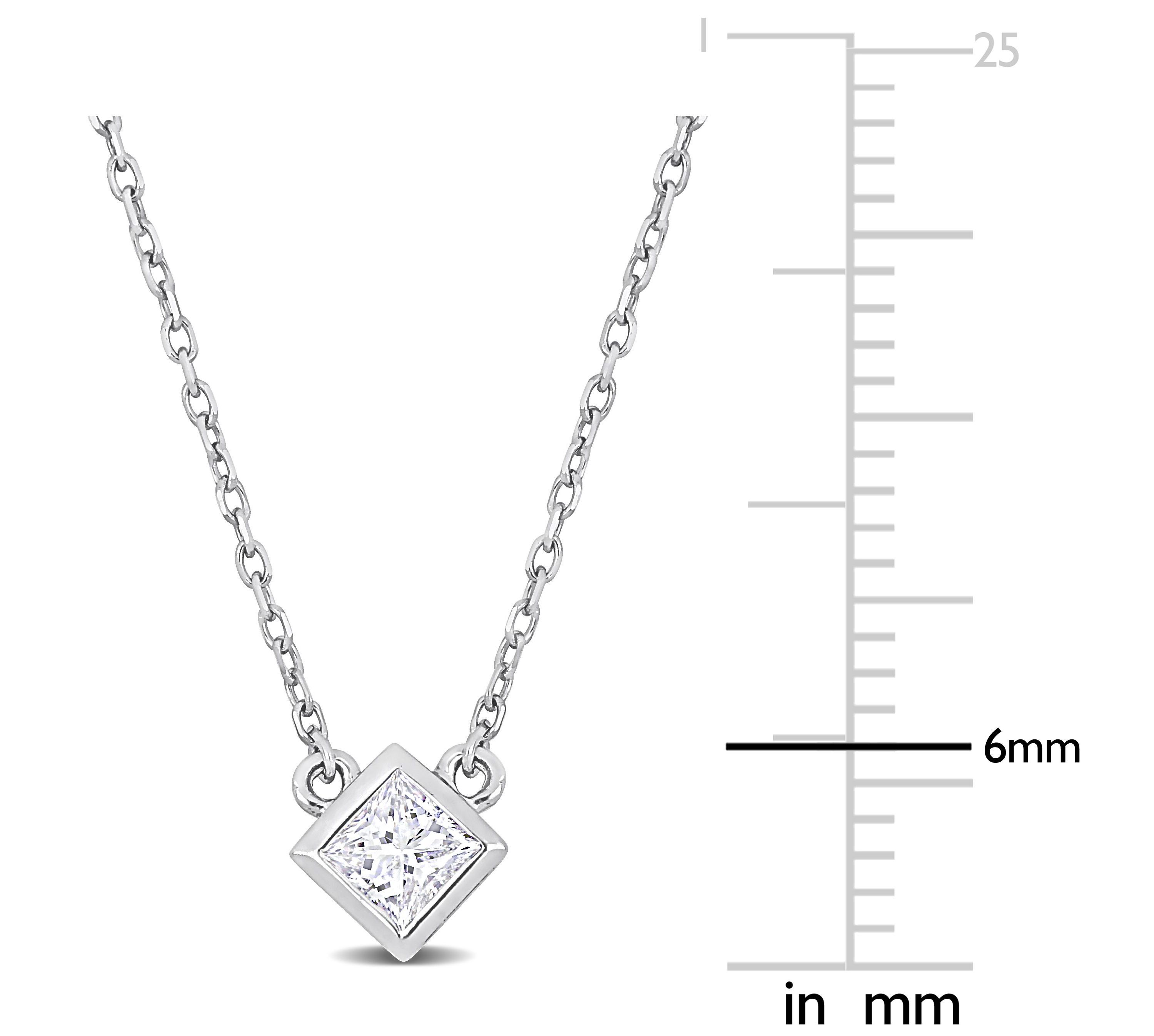 1/5 ct. t.w. Diamond Solitaire Necklace with Chain in 14K White Gold