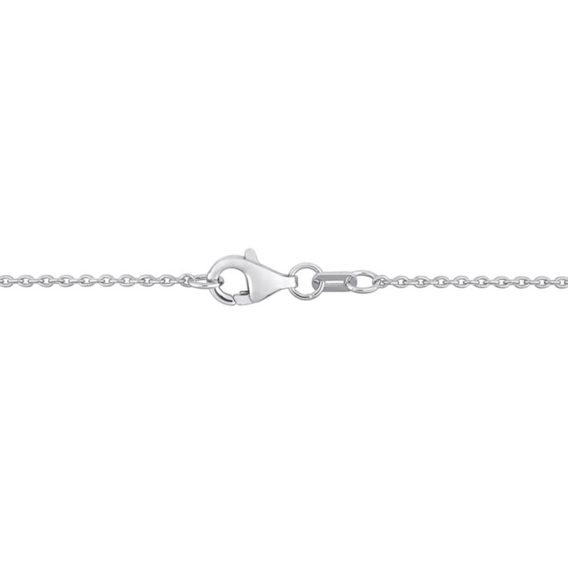 4/5 ct. t.w. Diamond Halo Necklace with Chain in 14K White Gold