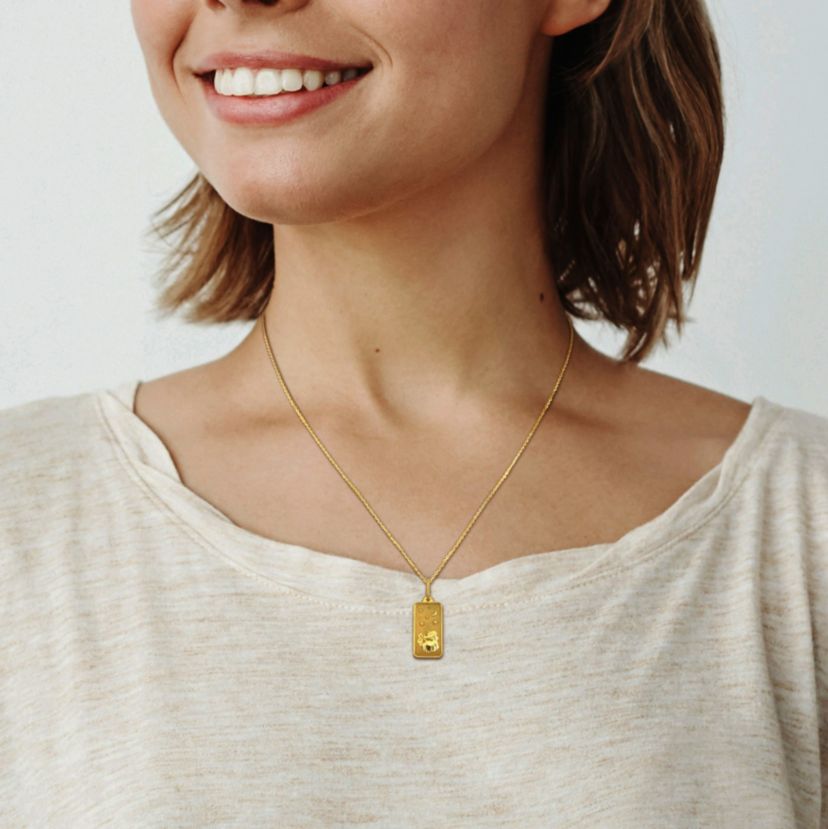 Sagittarius Horoscope Necklace with Chain in 10K Yellow Gold