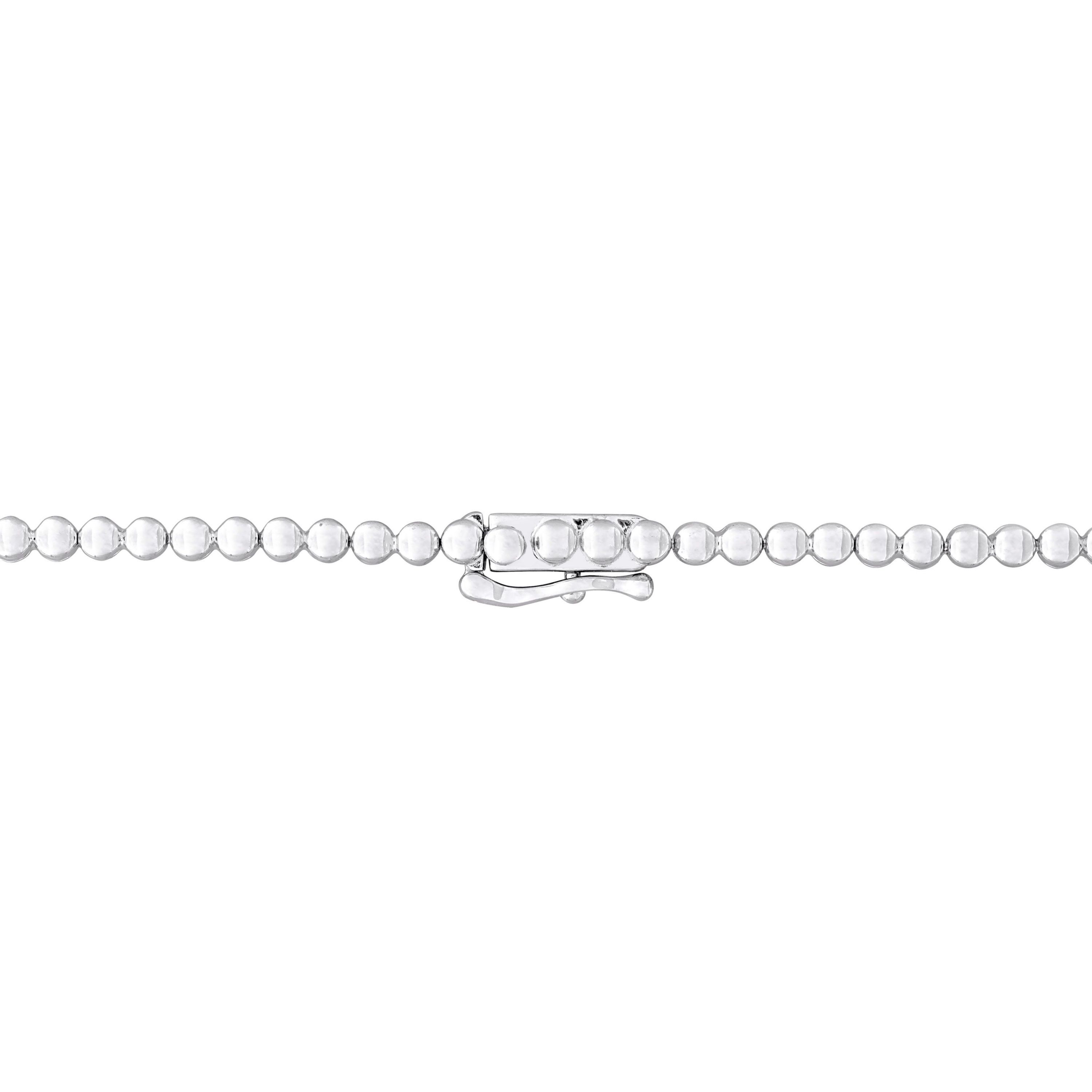 Lab Created Created White Sapphire Necklace in Sterling Silver