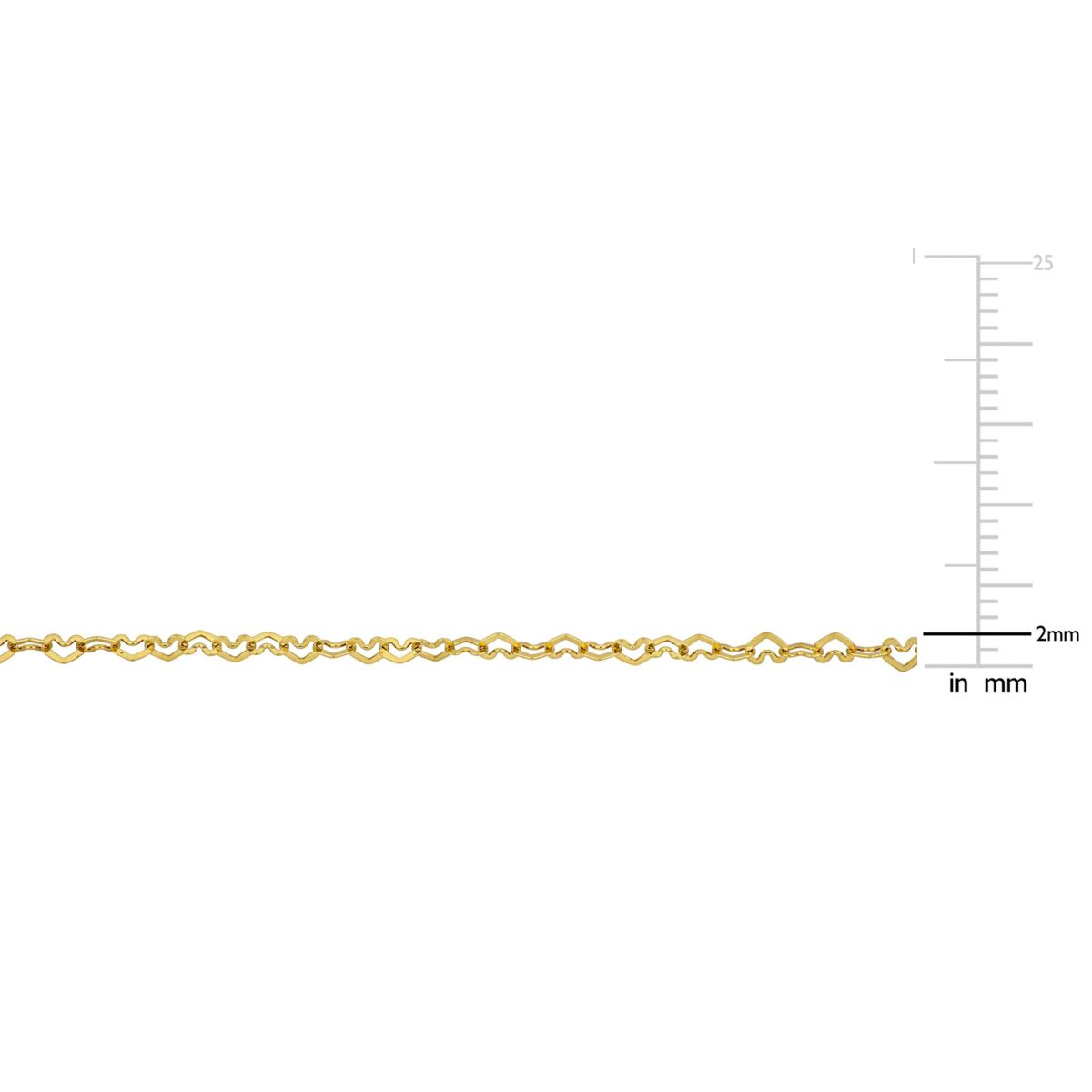 Heart Link Necklace in 14K Yellow Gold