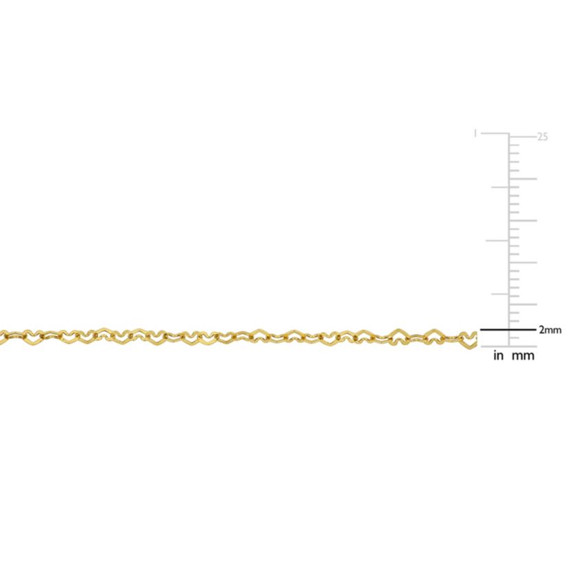 Heart Link Necklace in 14K Yellow Gold