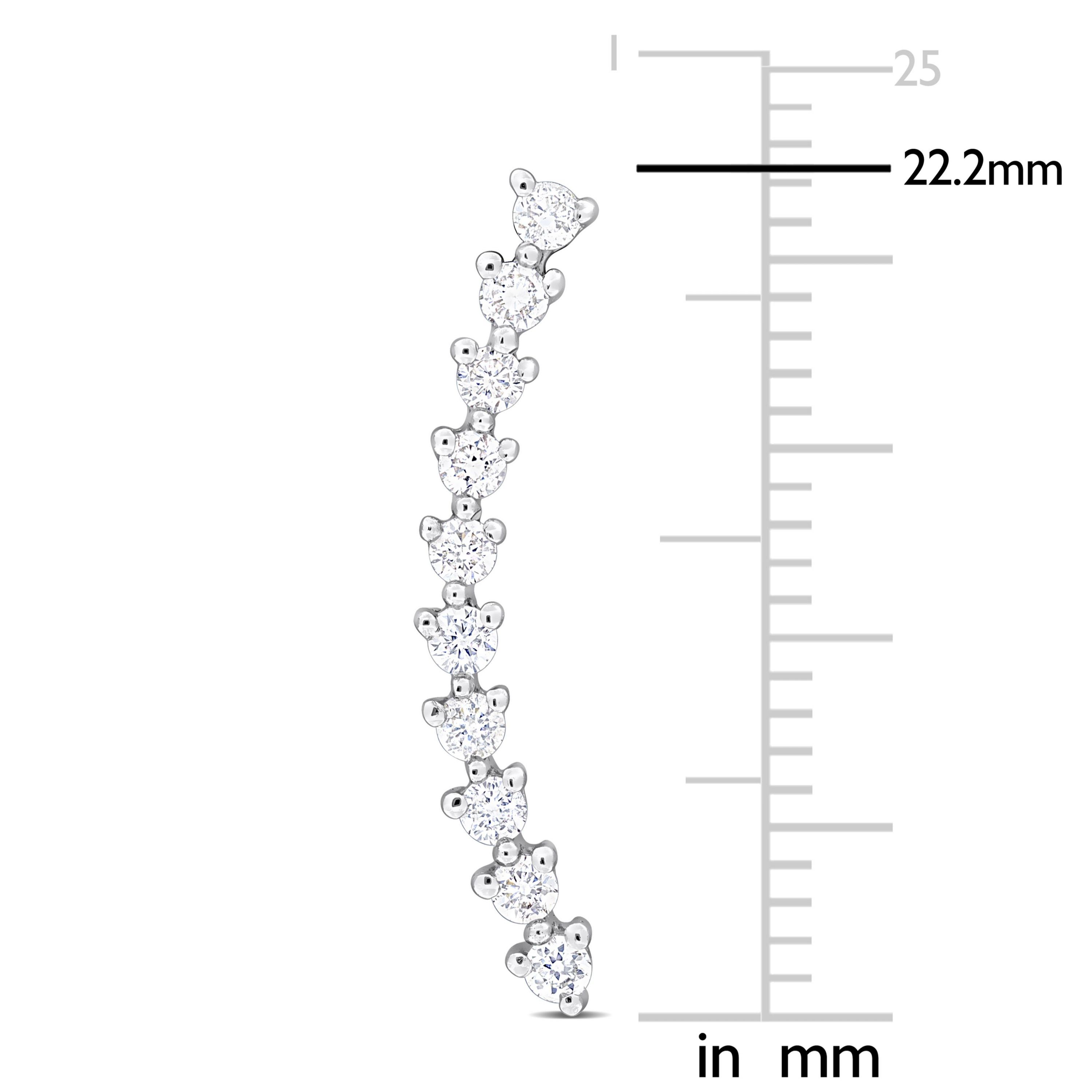 1/2 ct. t.w. Diamond Post Earrings in 14K White Gold