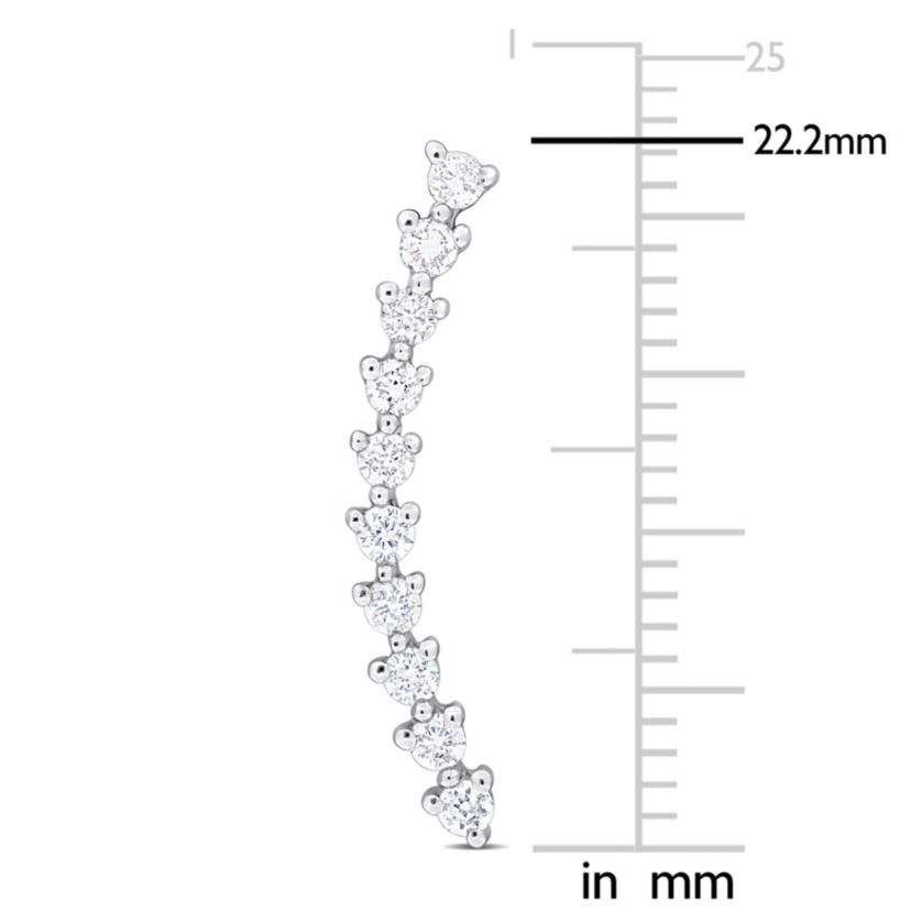 1/2 ct. t.w. Diamond Post Earrings in 14K White Gold
