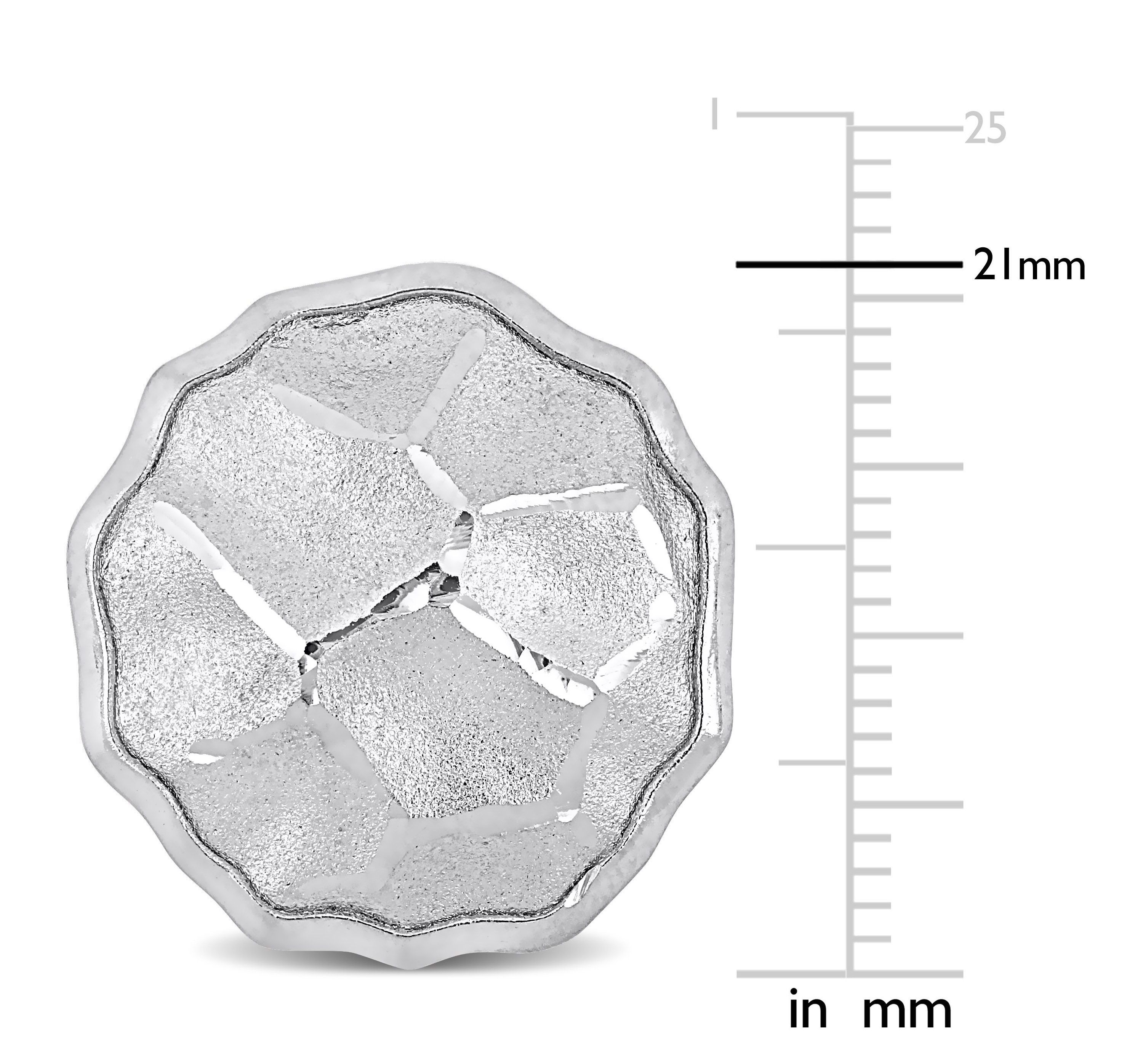 21MM HaMMered Disc Earrings in Sterling Silver