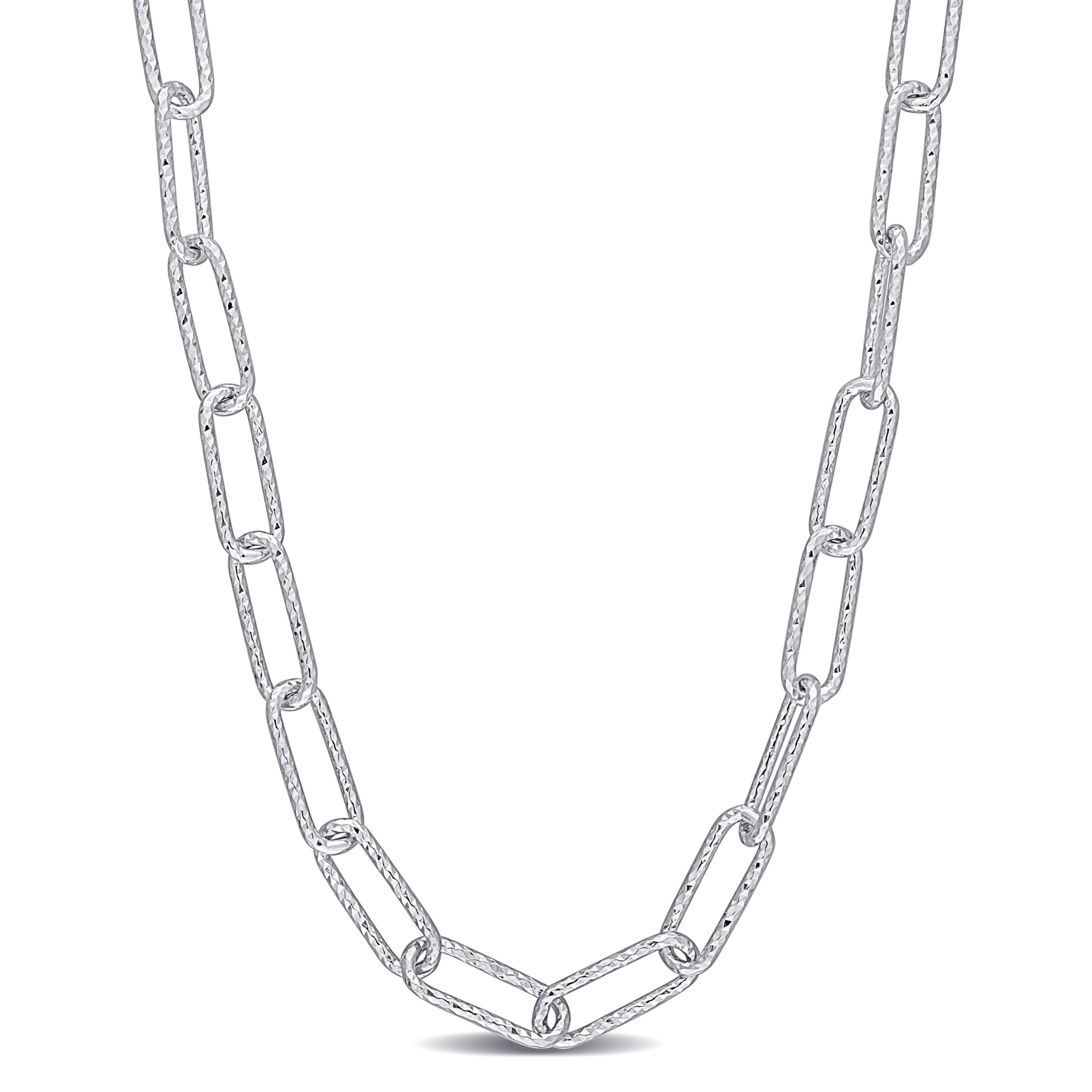 5MM Oval Link Necklace in Sterling Silver