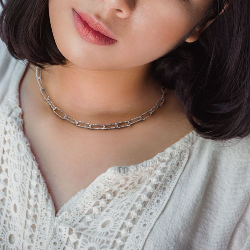 5MM Oval Link Necklace in Sterling Silver