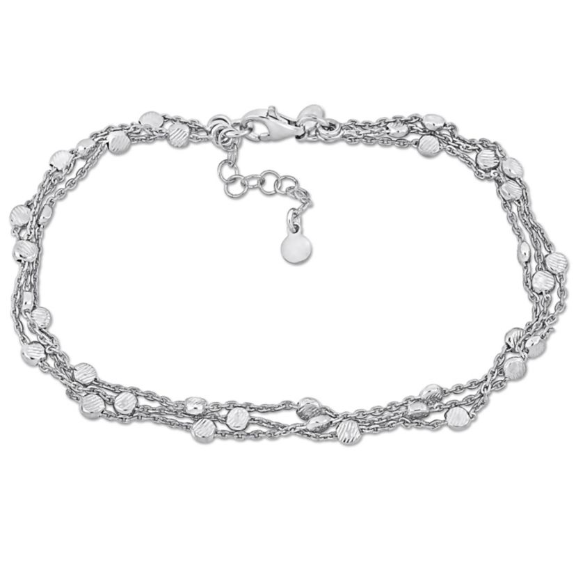Multi-Strand Anklet in Sterling Silver