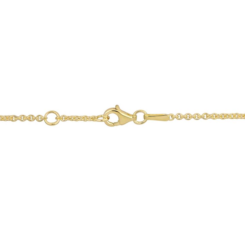 Heart & Key Charm Bracelet in 18K Yellow Gold Plated Sterling Silver