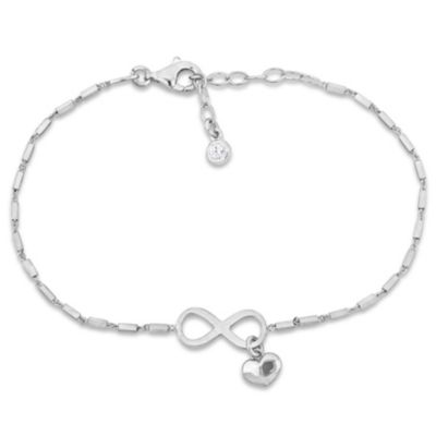 Belk & Co. 1/5 ct. t.g.w. Cubic Zirconia Infinity and Heart