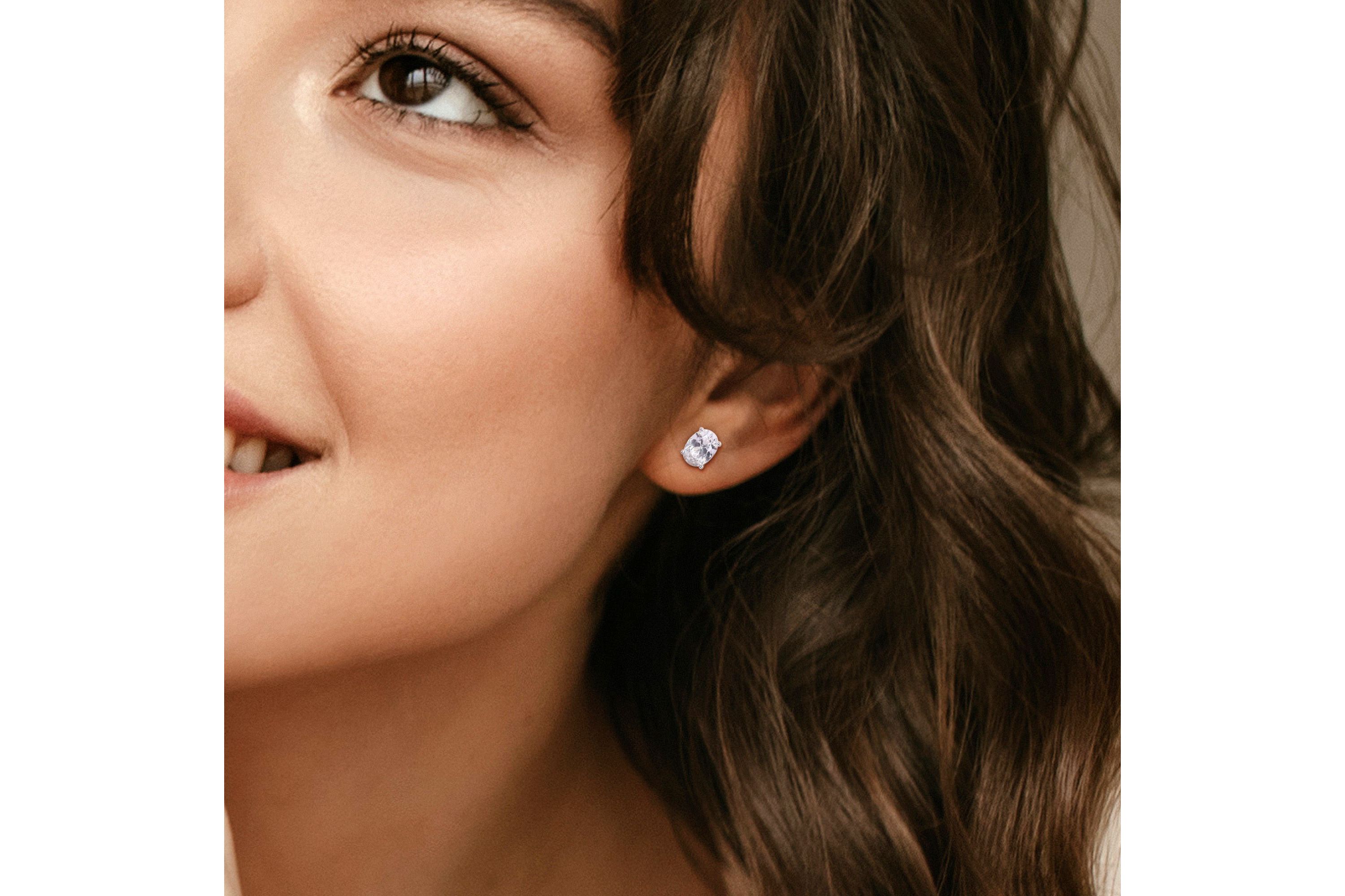 Lab Created Created White Sapphire Pendant with Chain and Earrings 2-Piece Set in Sterling Silver