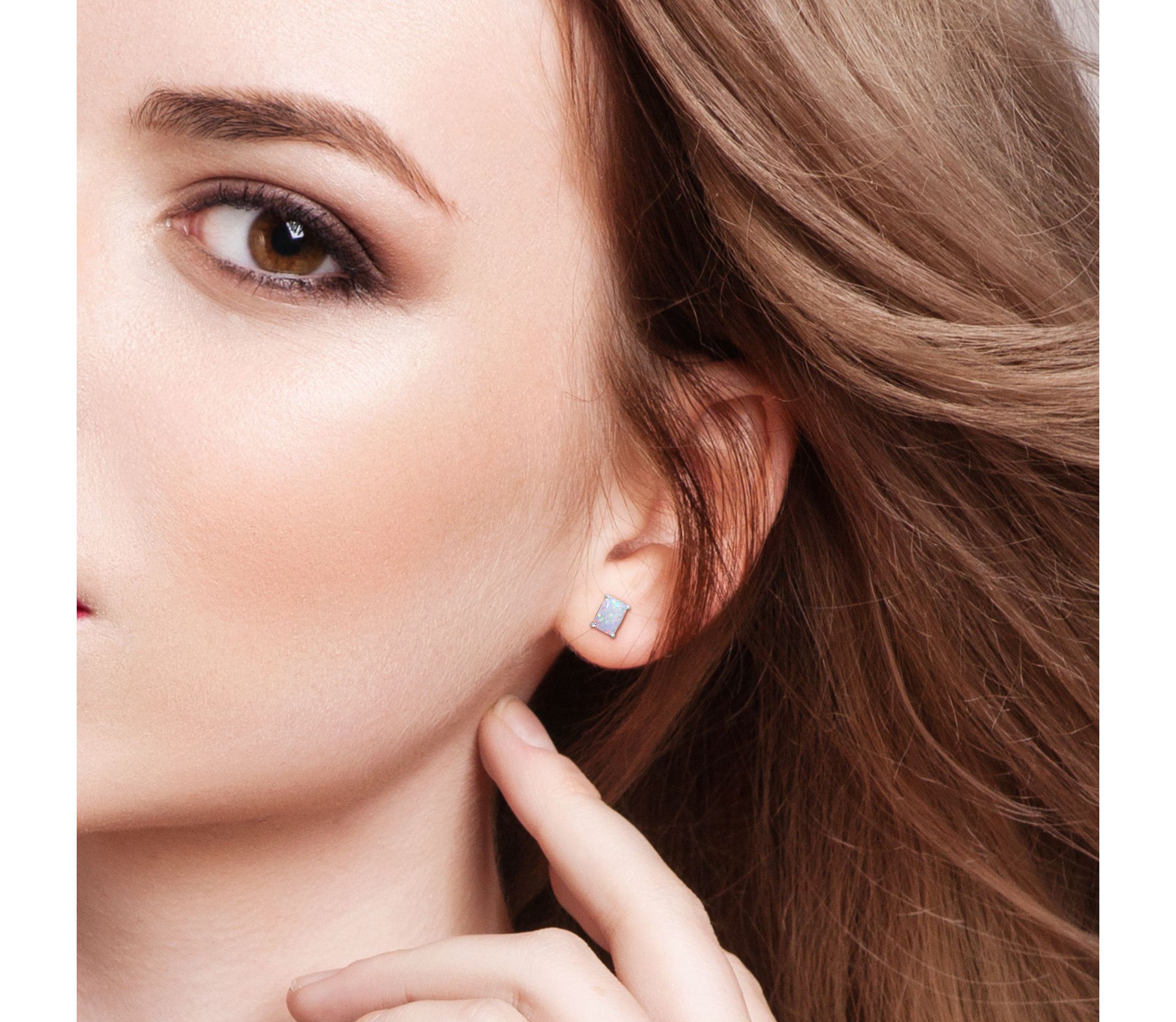 Lab Created Created Opal Pendant with Chain and Earrings 2-Piece Set in Sterling Silver