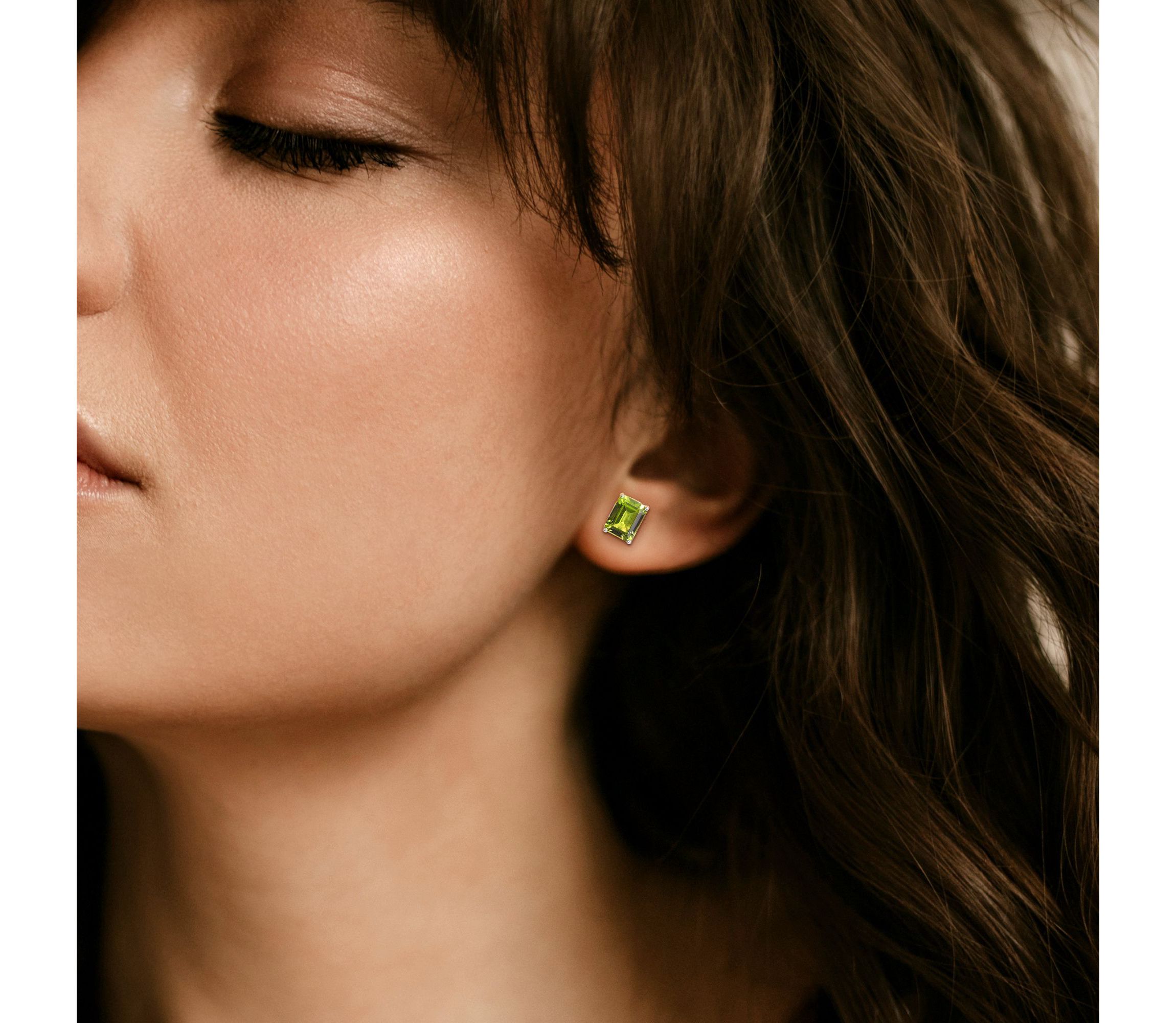 Peridot Pendant with Chain and Earrings 2-Piece Set in Sterling Silver