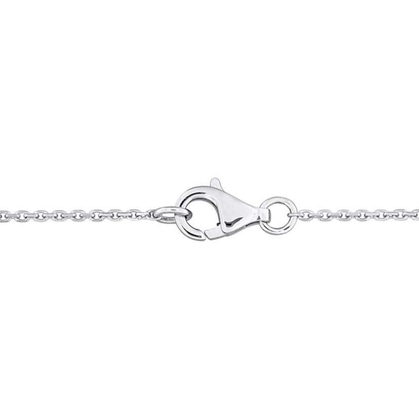 1.10 ct. t.w. Black and White Diamond Necklace in 14K White Gold