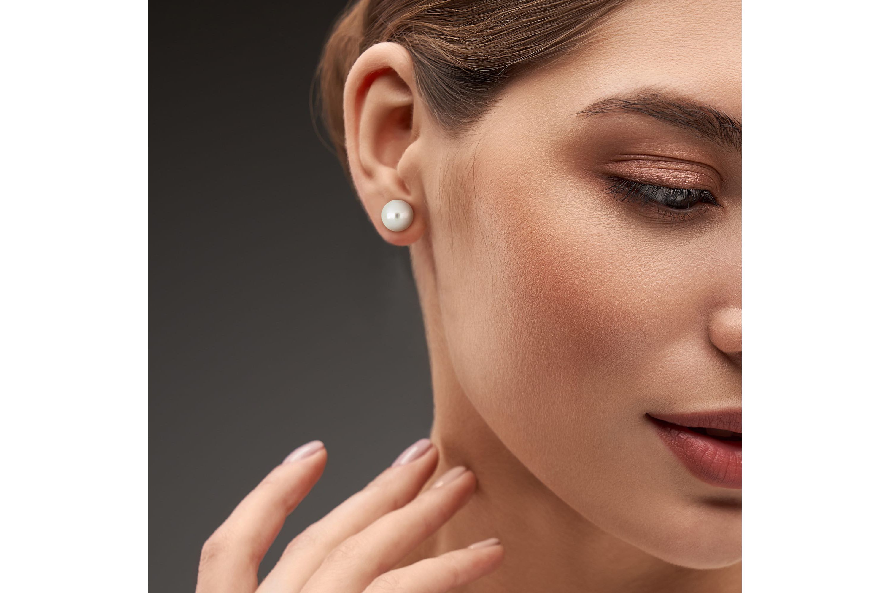 11-12MM Freshwater Cultured Edison Pearl Stud Earrings in Sterling Silver