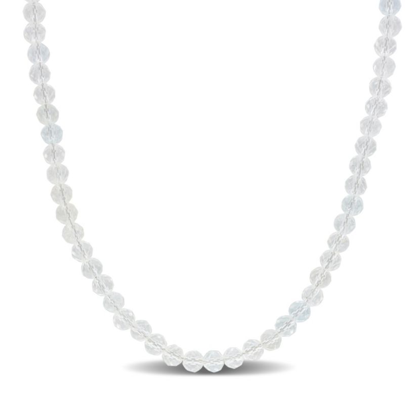 White Topaz Vintage Necklace in Sterling Silver