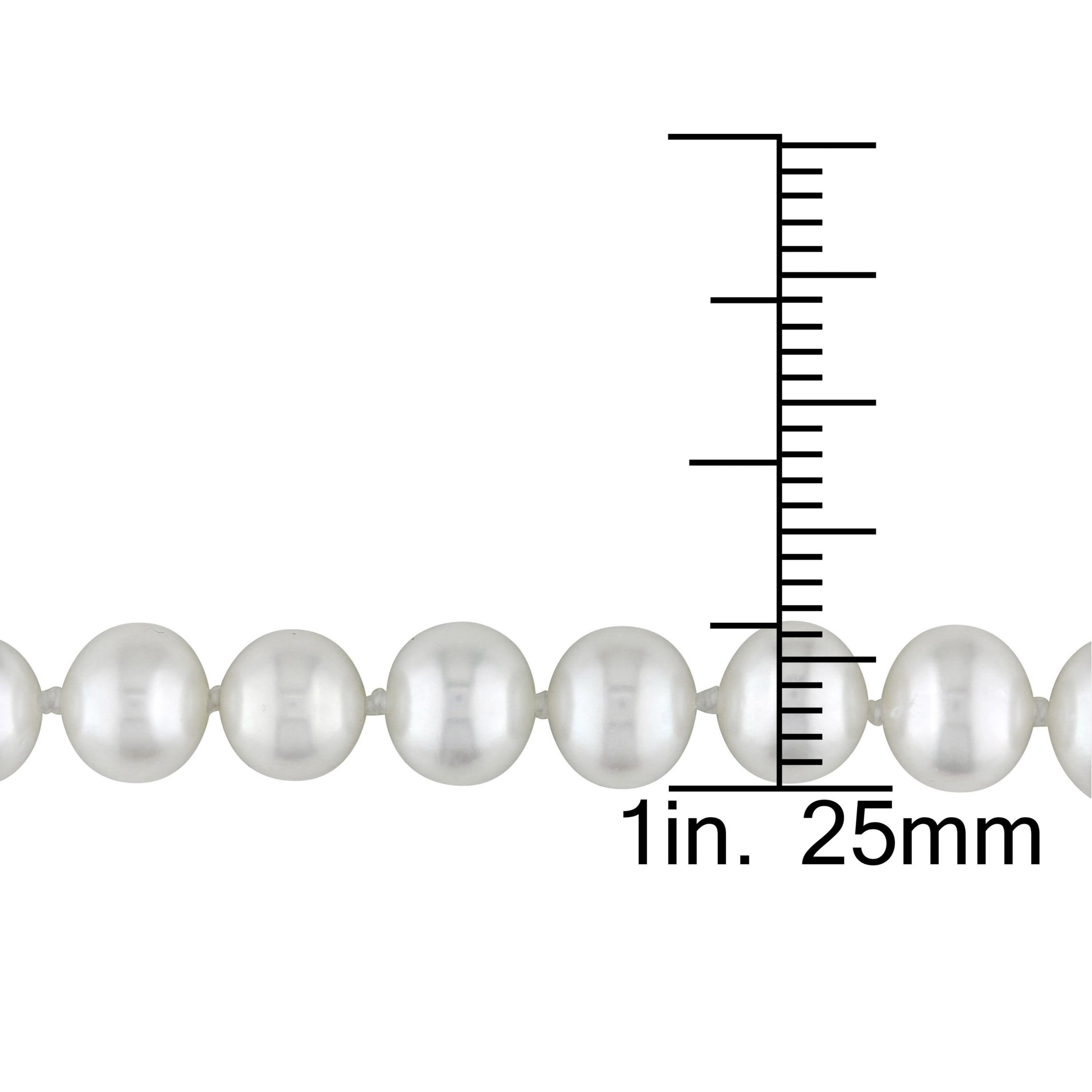 6-6.5mm Freshwater Cultured Pearl Bracelet with 14K Yellow Gold Fisheye Clasp