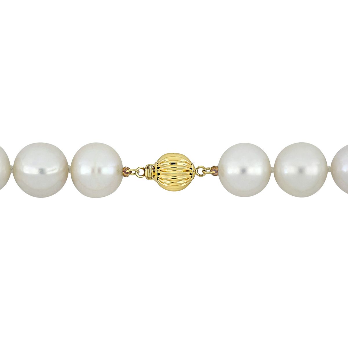 12-14mm Freshwater Cultured Pearl Necklace with 14K Yellow Gold Ball Clasp