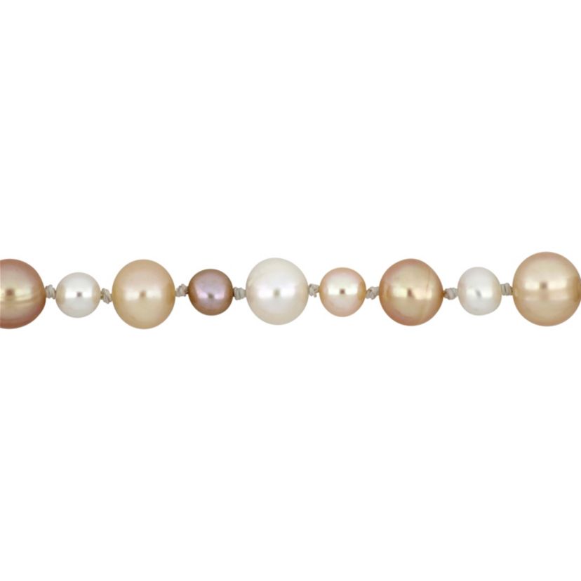 7.5-8mm Multi-Color Freshwater Cultured Pearl Endless Necklace