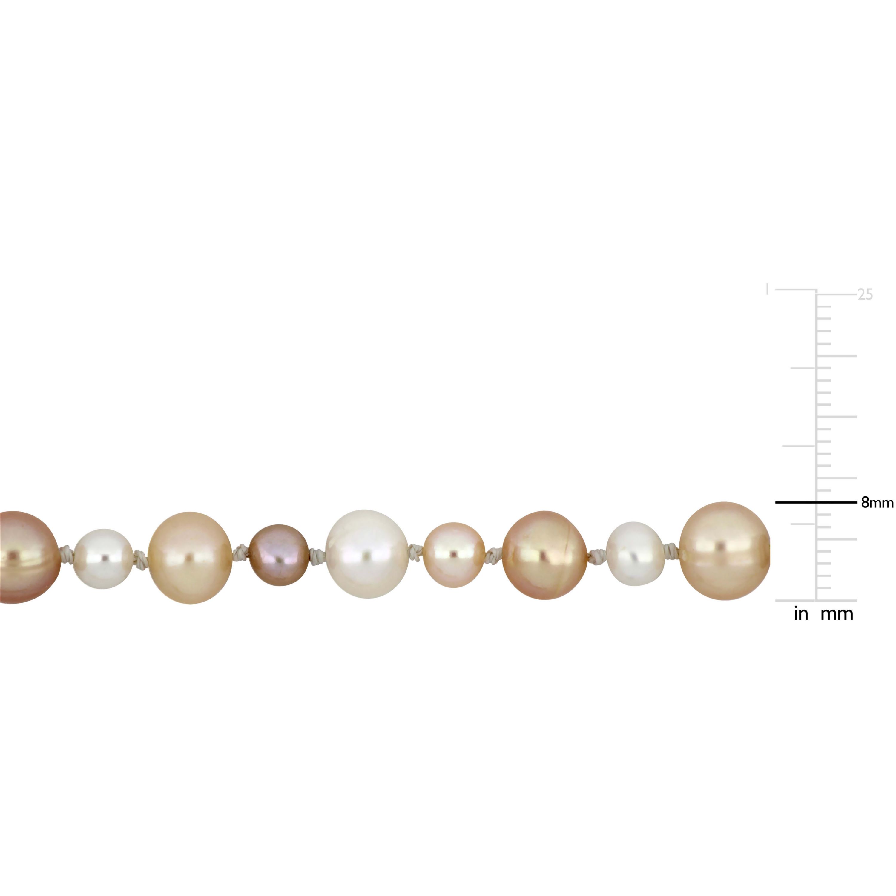 7.5-8mm Multi-Color Freshwater Cultured Pearl Endless Necklace