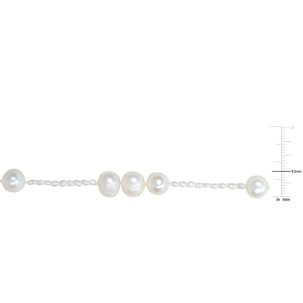 2-8mm Freshwater Cultured Pearl Station Endless Necklace