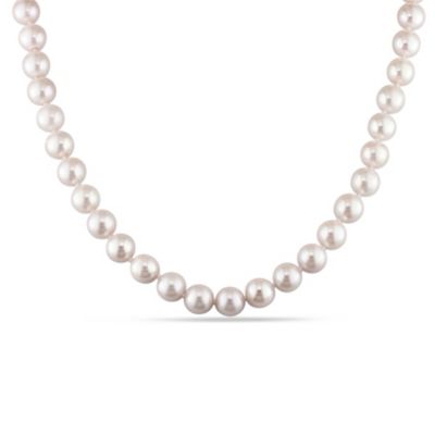 Belk & Co 8-8.5mm Japanese Akoya Cultured Pearl Necklace with 14K Yellow Gold Fisheye Clasp