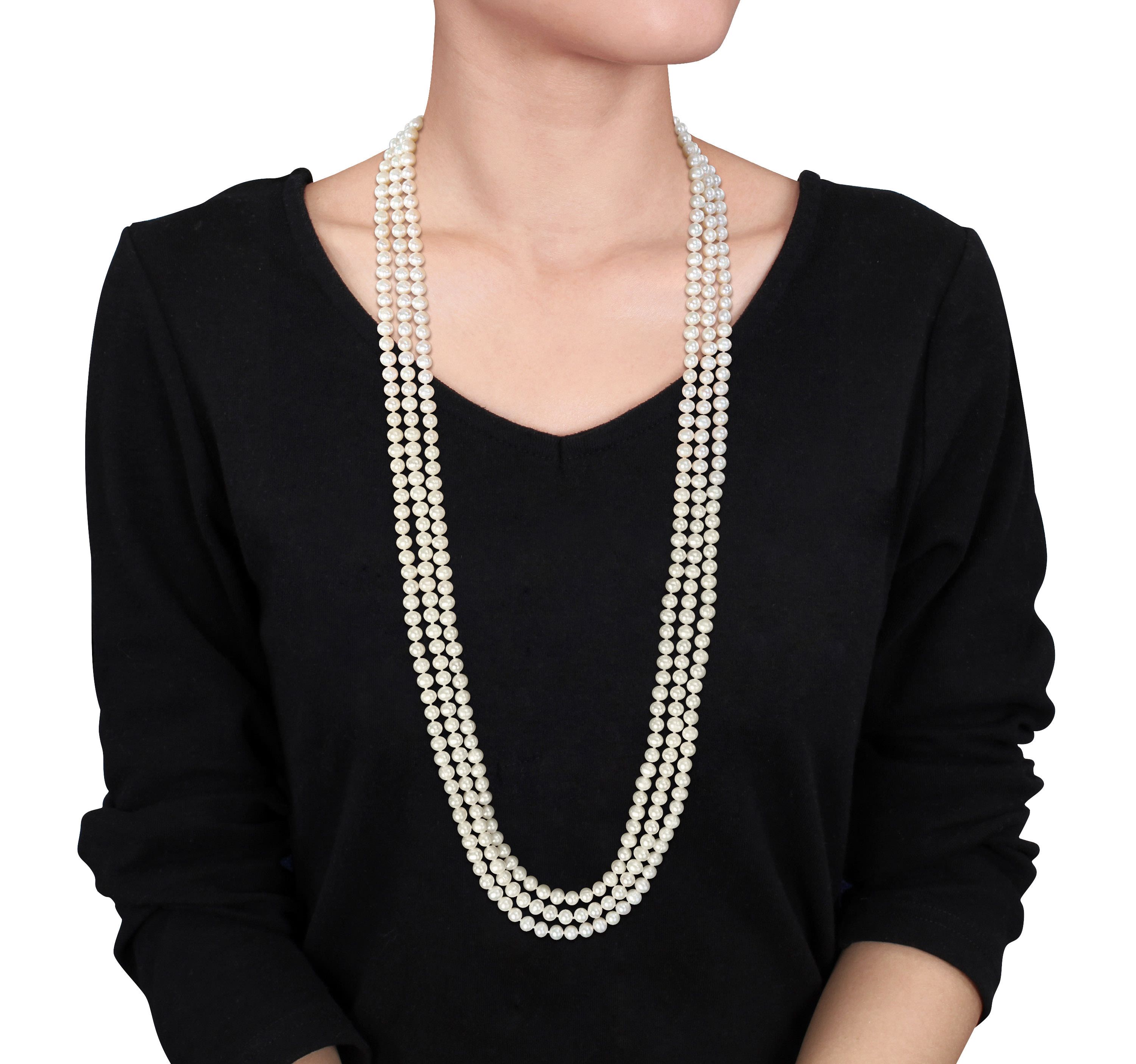 5.5-6mm Freshwater Cultured Pearl Endless Necklace