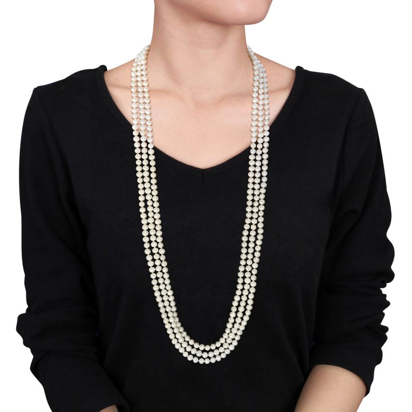 5.5-6mm Freshwater Cultured Pearl Endless Necklace