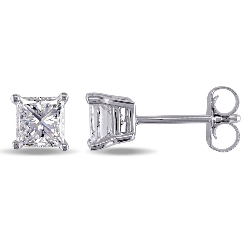1 ct. t.w. Diamond Stud Earrings in 14K White Gold